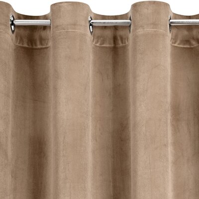 Zasłona EUROFIRANY Melanie 140 x 250 cm Ciemnobeżowy