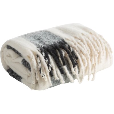 Koc EUROFIRANY Moher 130 x 170 cm Czarno-kremowy