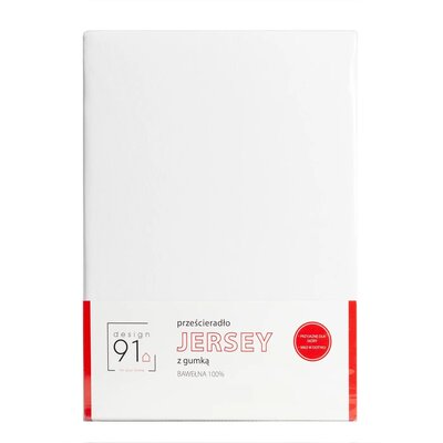 Prześcieradło EUROFIRANY Design 91 397055 Jersey 220 x 200 cm Biały