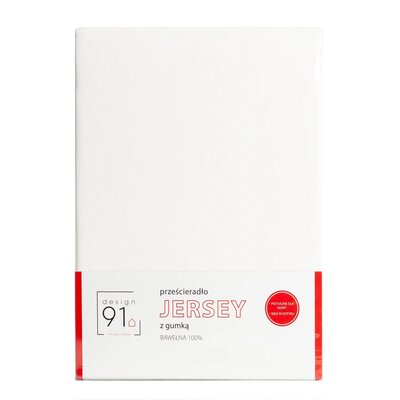 Prześcieradło EUROFIRANY Design 91 397091 Jersey 160 x 200 cm Kremowy
