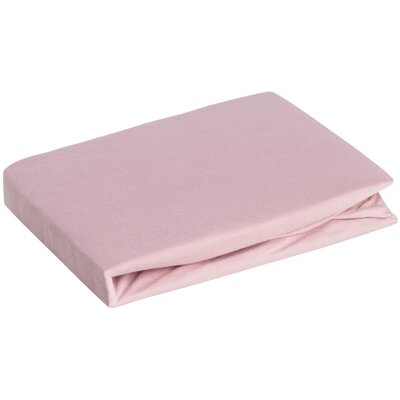 Prześcieradło EUROFIRANY Design 91 Jersey z gumką 120 x 200 cm Pudrowy róż
