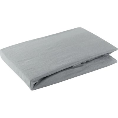 Prześcieradło EUROFIRANY Design 91 Jersey z gumką 140 x 200 cm Stalowy