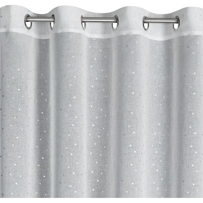 Firana gotowa EUROFIRANY Gina 140 x 250 cm Biało-srebrny