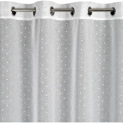 Firana gotowa EUROFIRANY Doti 140 x 250 cm Biały