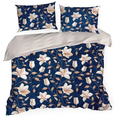 Komplet pościeli EUROFIRANY Nika 48 160 x 200 cm Granatowy