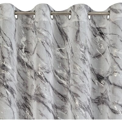 Zasłona EUROFIRANY Alivia 140 x 270 cm Biało-srebrny