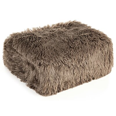 Koc EUROFIRANY Design 91 Tiffany 1 150 x 200 cm Ciemnobeżowy