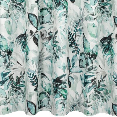 Zasłona EUROFIRANY Garden2 155 x 220 cm Biało-zielony