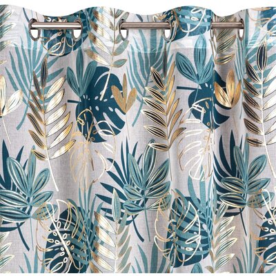 Zasłona EUROFIRANY Keri 140 x 250 cm Turkusowy