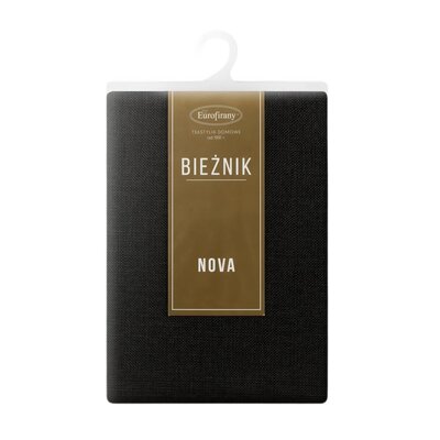 Bieżnik EUROFIRANY Stella 2 40 x 140 cm Czarny