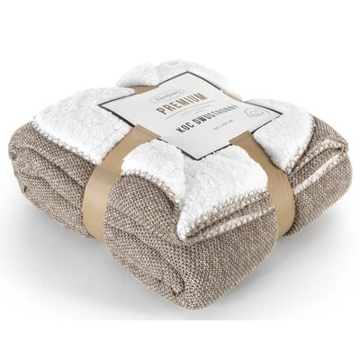 Koc EUROFIRANY Panda 150 x 200 cm Biało-beżowy