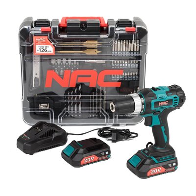 Wiertarko-wkrętarka NAC CDB2-40-S-LI-20V zestaw akumulatorów