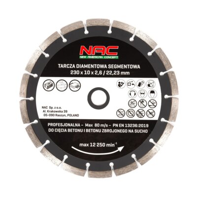 Tarcza do cięcia NAC DC-2SET 230 mm (2 szt.)