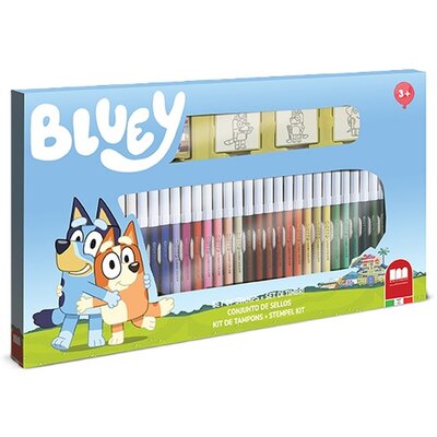 Zestaw kreatywny MULTIPRINT Pieczątki i pisaki Bluey 043-57120