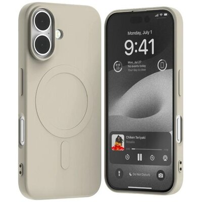 Etui MERCURY Semi-Silicone MagSafe do Apple iPhone 16 Kamienny
