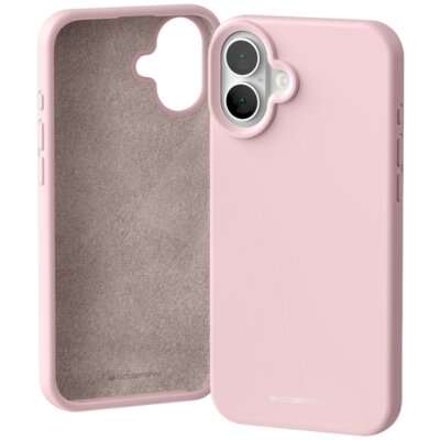 Etui MERCURY Silicone do Apple iPhone 16 Plus Różowo-piaskowy