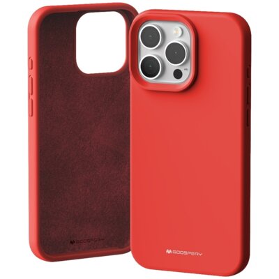Etui MERCURY Silicone do Apple iPhone 16 Pro Max Czerwony