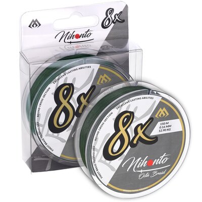 Plecionka MIKADO Nihonto Octa Braid 0.18mm / 150 m Zielony