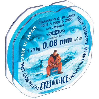 Żyłka MIKADO Eyes Blue Ice 0.10 mm / 25 m Niebieski
