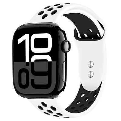 Pasek CRONG Duo Sport do Apple Watch do koperty 44/45/46/49mm Biało-czarny