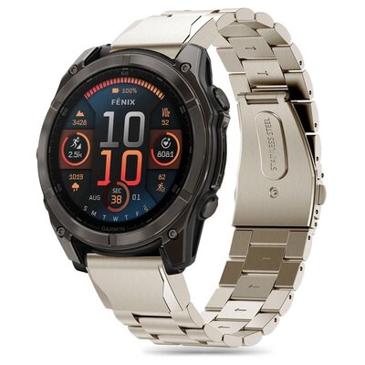 Pasek TECH-PROTECT Stainless do Garmin Fenix 5X/5X Plus/6X/6X Pro/7X/8 (szerokość paska 26 mm) Tytanowy
