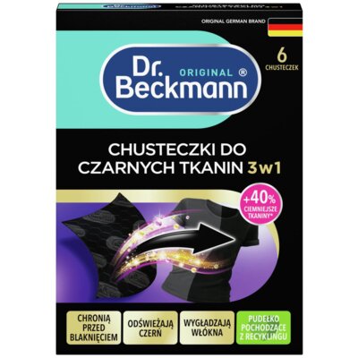 Chusteczki do prania DR BECKMANN przywracające czerń (6 sztuk)