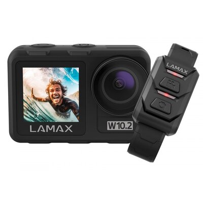 Kamera sportowa LAMAX W10.2 4K/60FPS, dwa wyświetlacze, MAXsmooth 2.0, wodoszczelna do 12m bez etui, Wi-Fi