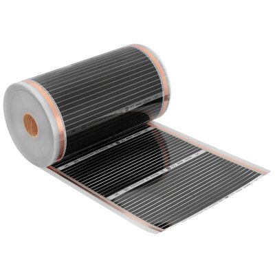Folia grzewcza na podczerwień MISSION AIR 160 W/m² Black Silver PTC 0.5m² (1m x 50cm)