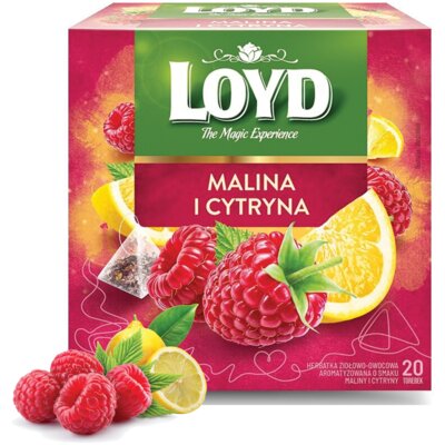 Herbata owocowa w saszetkach LOYD Malina & Cytryna (20 sztuk)