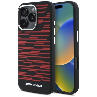 Etui AMG Silicone Graphics MagSafe do Apple iPhone 16 Pro Max Czarny