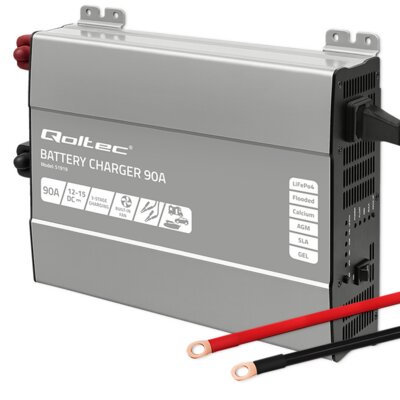 Inteligentna ładowarka QOLTEC Monolith 51919 do akumulatorów LIFEPO4 AGM GEL SLA 90A 12V