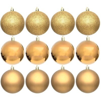 Bombki CHRISTMAS DECORATION 60 mm Złoty (12 sztuk)