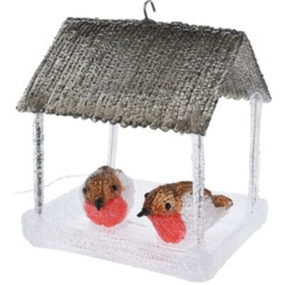 Domek dla ptaków CHRISTMAS DECORATION 185 x 165 x 230 mm Szary