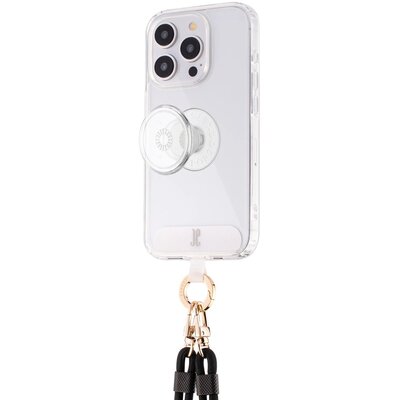 Etui JUST ELEGANCE PopGrip do Apple iPhone 15 Pro Przezroczysty