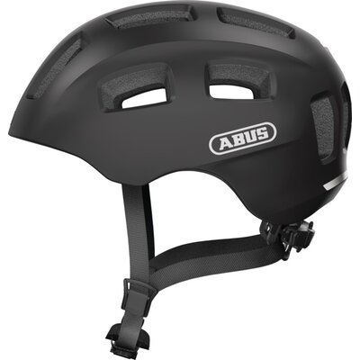 Kask rowerowy ABUS Youn-I 2.0 Velvet Czarny dla Dzieci z lampką (rozmiar M)