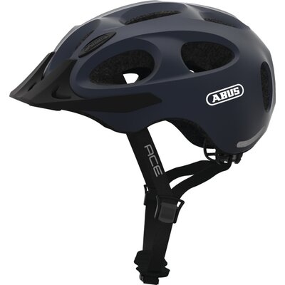 Kask rowerowy ABUS Youn-I Ace Metallic Niebieski Miejski z lampką (rozmiar L)