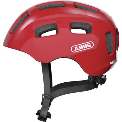 Kask rowerowy ABUS Youn-I 2.0 Blaze Czerwony dla Dzieci z lampką (rozmiar M)