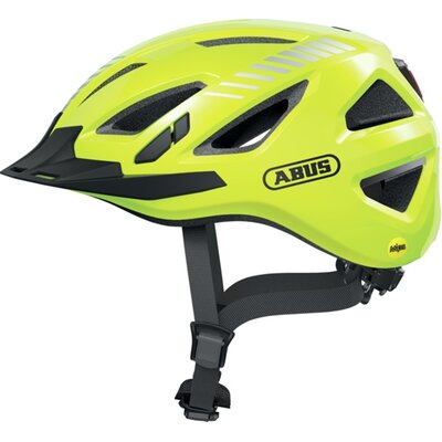 Kask rowerowy ABUS Urban-I 3.0 Signal Żółty Miejski z lampką (rozmiar L) MIPS