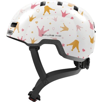 Kask ABUS Skurb Kid Crowns Biały dla Dzieci (rozmiar M)