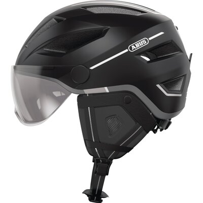 Kask rowerowy ABUS Pedelec 2.0 Ace Velvet Czarny Miejski z lampką (rozmiar S)