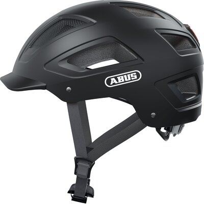 Kask rowerowy ABUS Hyban 2.0 Velvet Czarny Miejski z lampką (rozmiar XL)