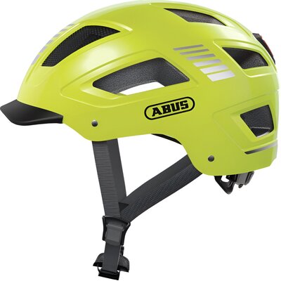 Kask rowerowy ABUS Hyban 2.0 Signal Żółty Miejski z lampką (rozmiar M)