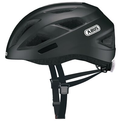 Kask rowerowy ABUS City LED Czarny Szosowy z lampką (rozmiar M)