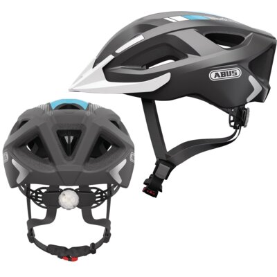 Kask rowerowy ABUS Aduro 2.0 Race Szary Szosowy z lampką (rozmiar M)