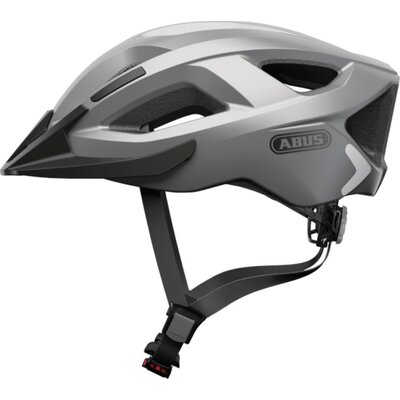 Kask rowerowy ABUS Aduro 2.0 Glare Srebrny Szosowy z lampką (rozmiar S)