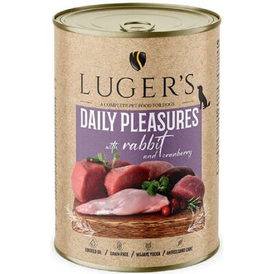 Karma dla psa LUGER'S Daily Pleasures Królik z żurawiną 400 g