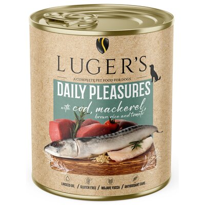 Karma dla psa LUGER'S Daily Pleasures z dorszem, makrelą, pomidorem i ryżem brązowym 800 g