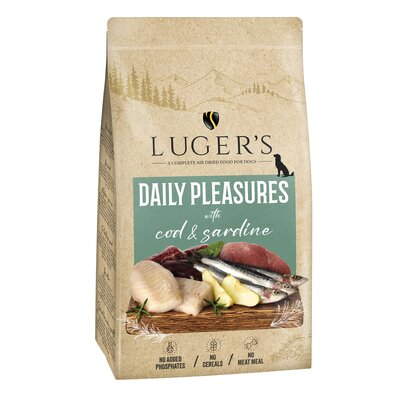 Karma dla psa suszona LUGER'S Daily Pleasures Dorsz i Sardynka 9 kg
