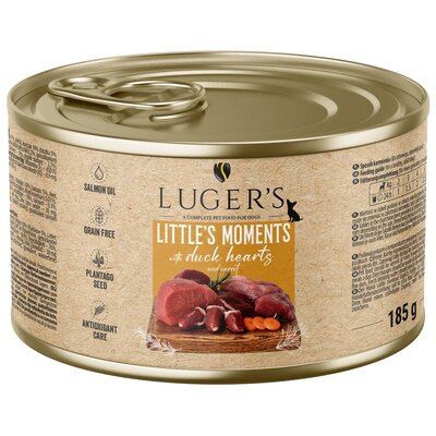 Karma dla psa LUGER'S Little's Moments Serce z kaczki i marchewką 185 g