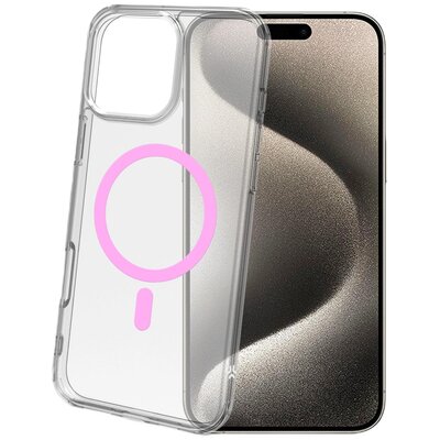 Etui CELLY Gelskinmag do Apple iPhone 16 Pro Przezroczysto-różowy